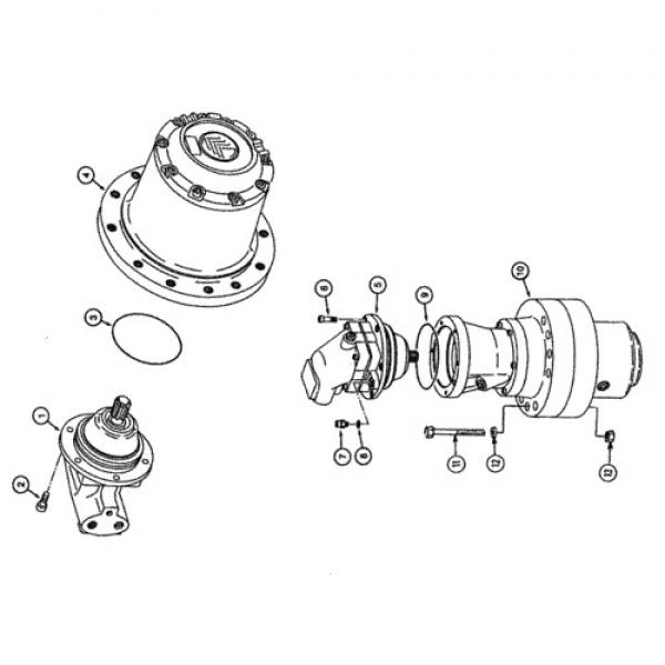Case IH 7010 2-SPD Reman Hydraulic Final Drive Motor #1 image